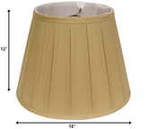 18" Primrose Slanted Crimped Box Shantung Lampshade